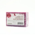 JABÓN ARTESANAL DE ROSA MOSQUETA Y COCHINILLA 100g