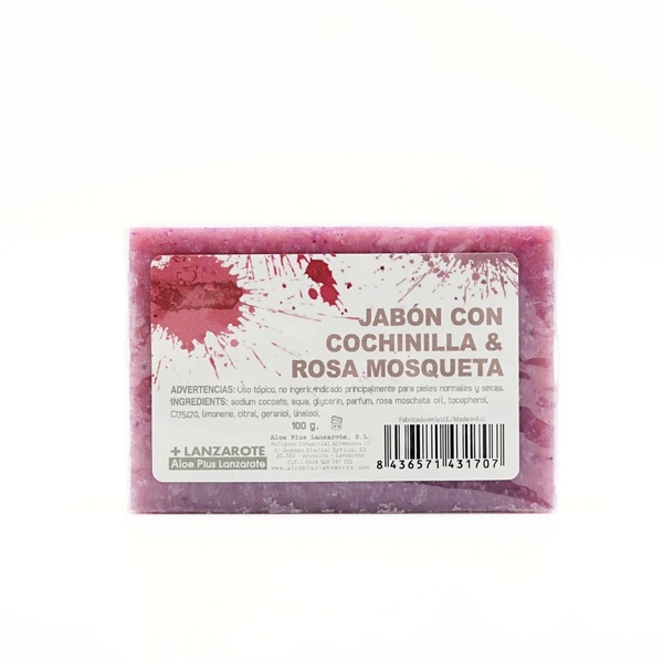 SAPONE ARTIGIANALE DI ROSA MOSCHETTA  E COCCINIGLIA 100g - 2