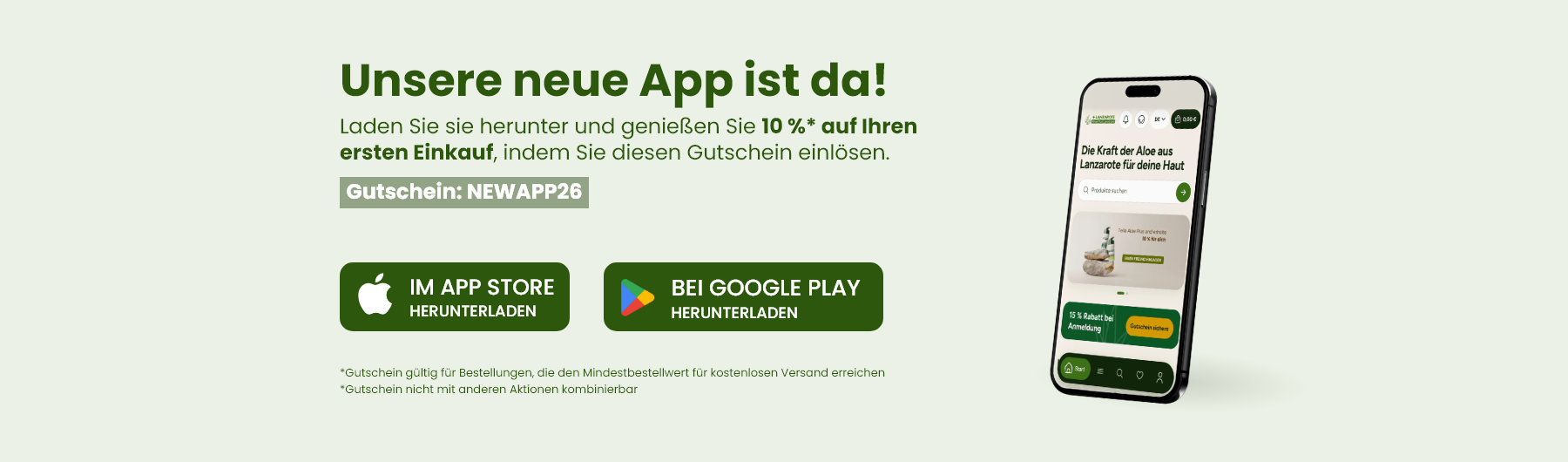 Laden Sie unsere neue APP herunter und genießen Sie 10 % Willkommensrabatt auf Ihre erste Bestellung.