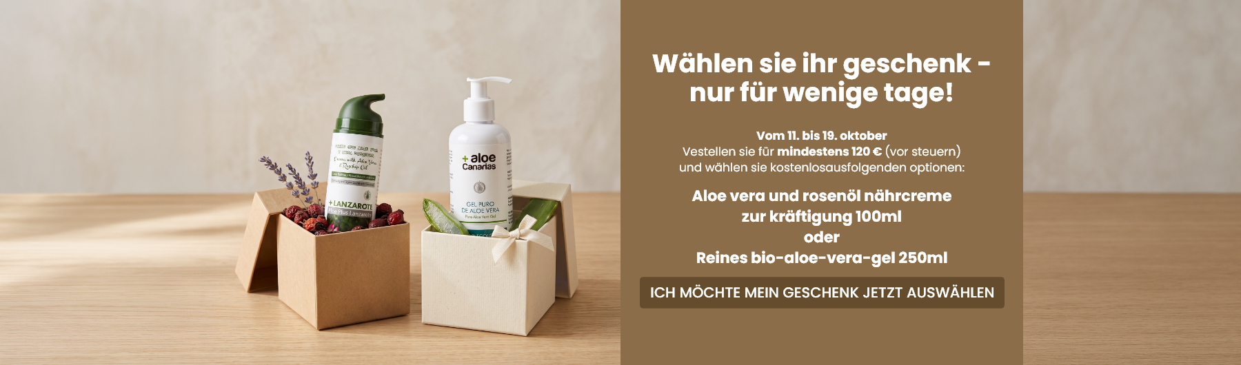 WÄHLEN SIE IHR GESCHENK - NUR FÜR WENIGE TAGE!