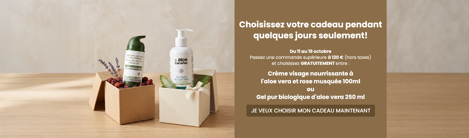 CHOISISSEZ VOTRE CADEAU PENDANT QUELQUES JOURS SEULEMENT!