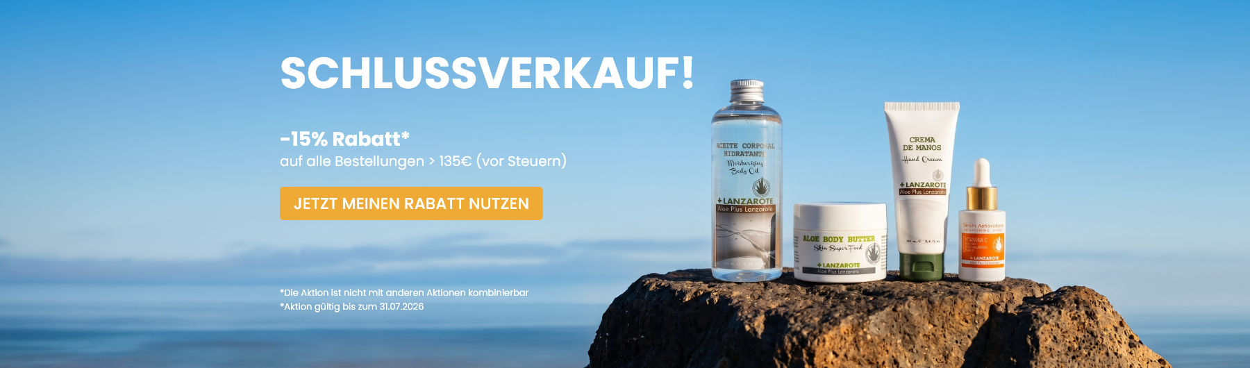 Der Schlussverkauf beginnt! -15% Rabatt