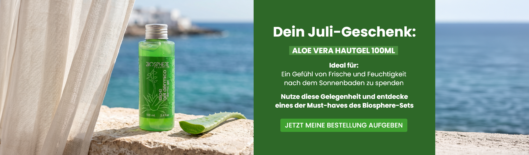 Dein Juli-Geschenk: Aloe Vera Hautgel 100ml
