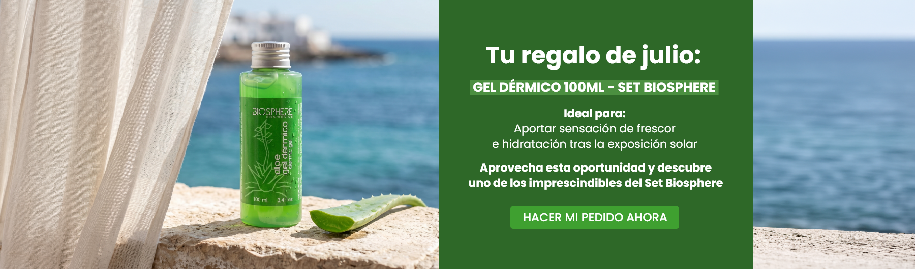 Tu regalo de julio: Gel dérmico de aloe vera 100ml 