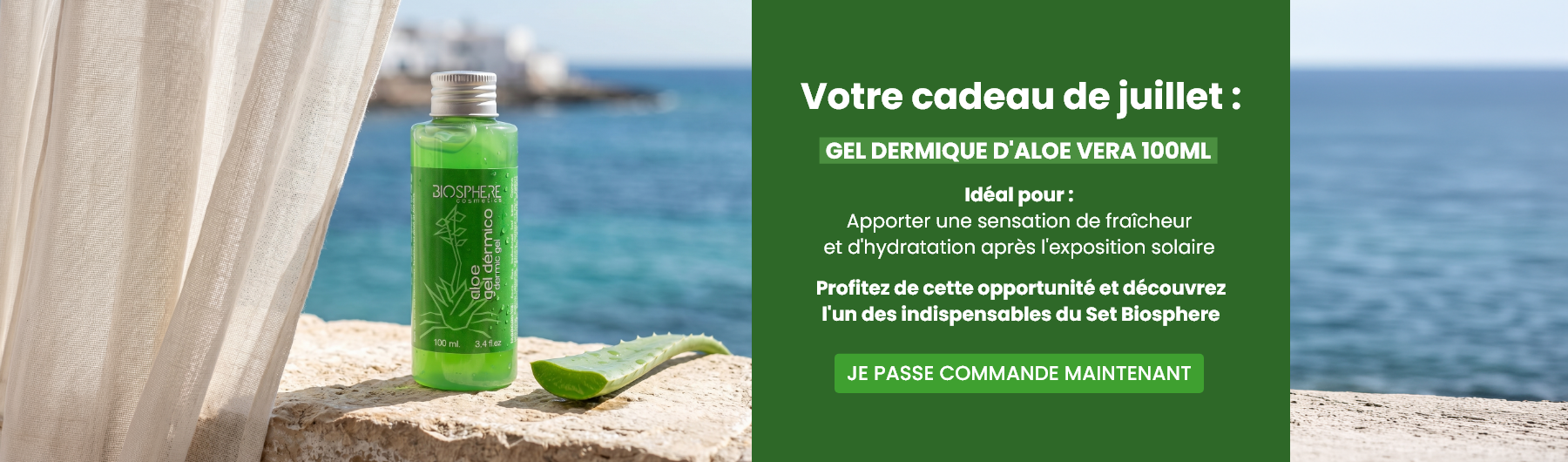 Votre cadeau de juillet : Gel dermique d'aloe vera 100ml