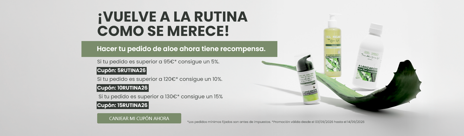 -5%, -10% o -15% de descuento en TU PEDIDO. 