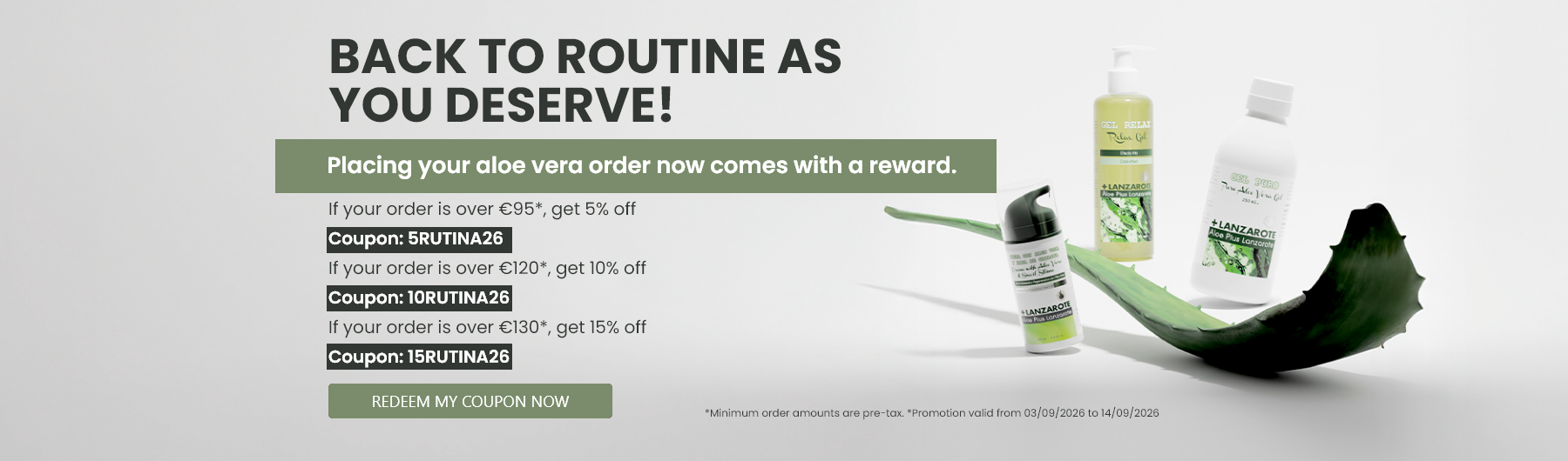  -5%, -10%, or -15% off YOUR ORDER.