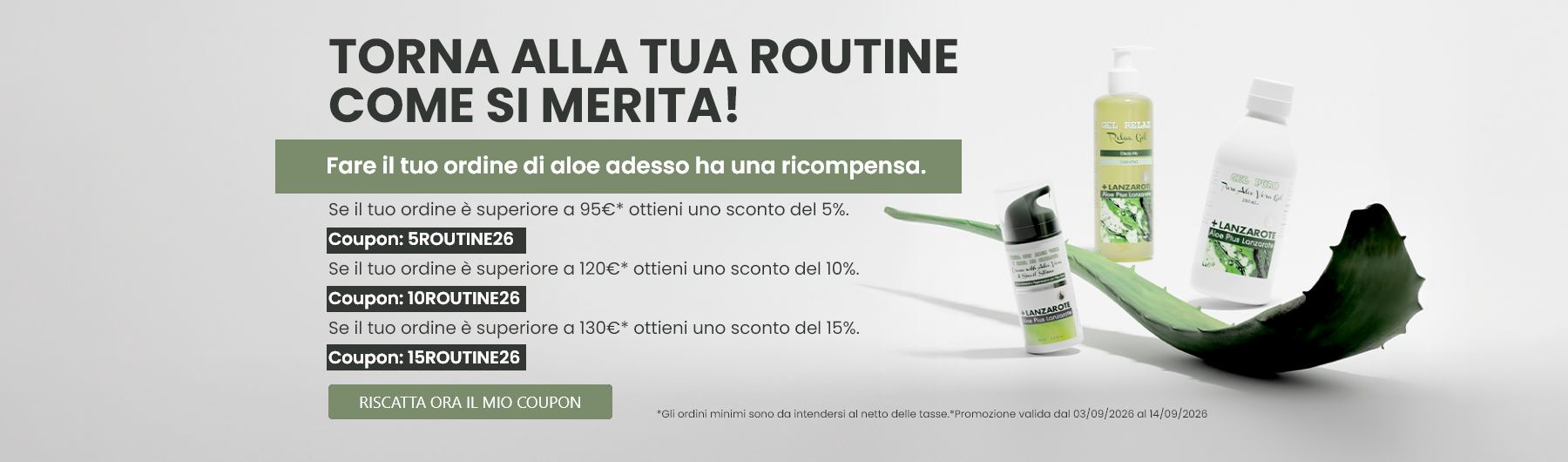  -5%, -10% o -15% sul TUO ORDINE. 